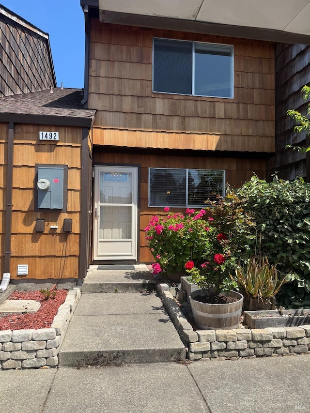 view of exterior entry