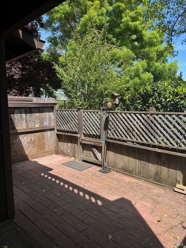 wooden terrace with fence