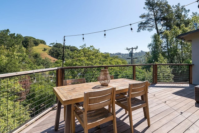 5 Oak Springs Dr, San Anselmo, CA 94960 - wooden terrace with outdoor dining space