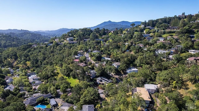 5 Oak Springs Dr, San Anselmo, CA 94960 - bird's eye view featuring a mountain view and a wooded view