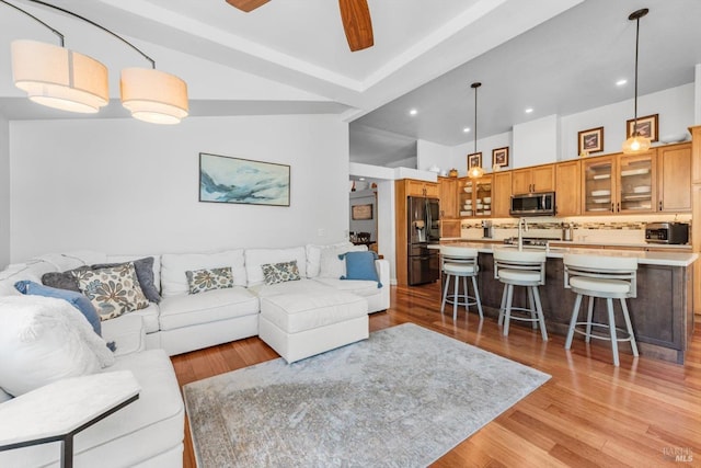 1300 Steele Canyon Rd, Napa, CA 94558 - living room with recessed lighting and light wood-style flooring