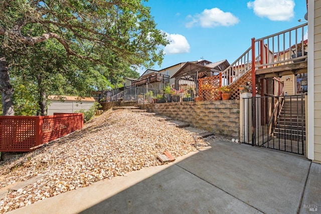 1300 Steele Canyon Rd, Napa, CA 94558 - view of yard with fence, stairs, and a patio area