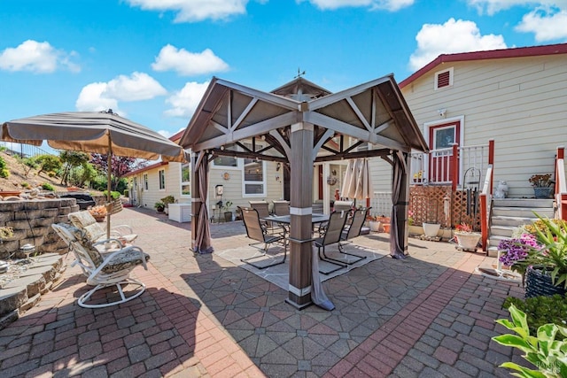 1300 Steele Canyon Rd, Napa, CA 94558 - view of patio featuring a gazebo