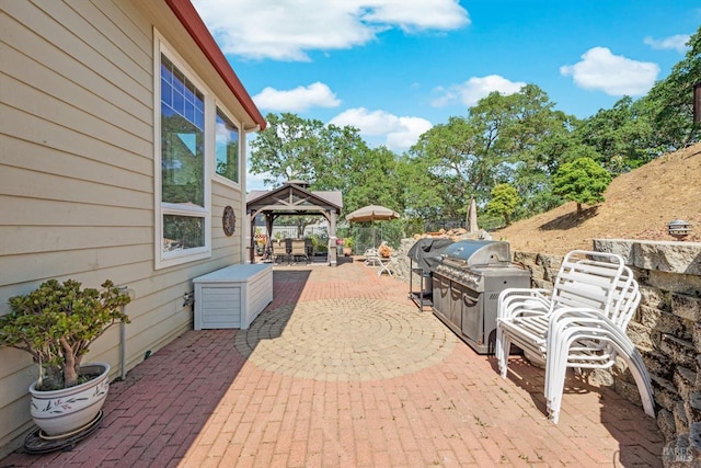 1300 Steele Canyon Rd, Napa, CA 94558 - view of patio / terrace with a gazebo and outdoor dining space