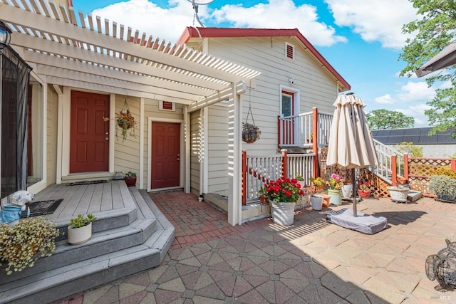 1300 Steele Canyon Rd, Napa, CA 94558 - view of front facade featuring a pergola, fence, and a patio area