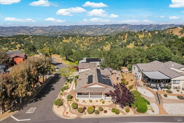 1300 Steele Canyon Rd, Napa, CA 94558 - birds eye view of property with a view of trees and a mountain view