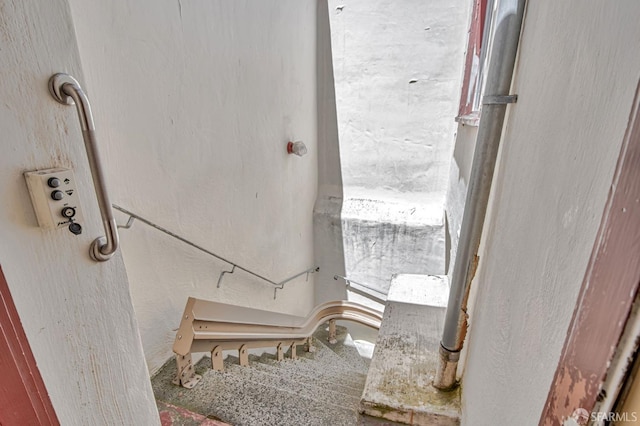 view of stairway
