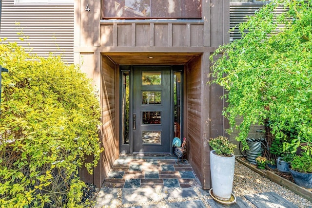 view of exterior entry