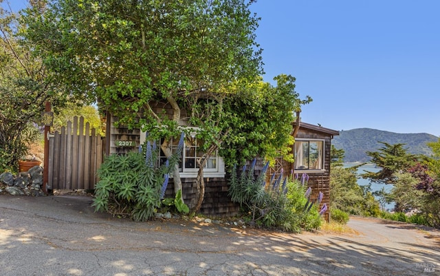 2307 Spanish Trail Rd, Tiburon, CA 94920 - view of property hidden behind natural elements featuring fence and a mountain view