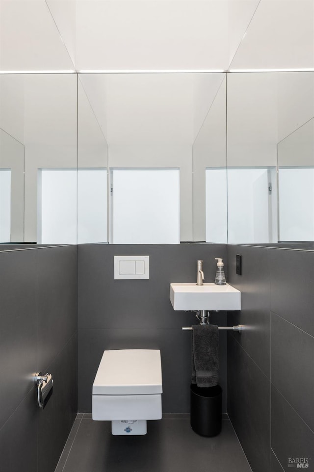 bathroom with toilet and a sink
