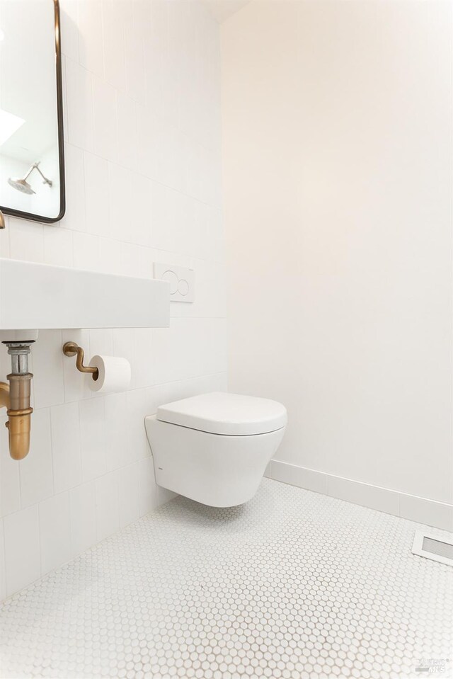 half bathroom with toilet