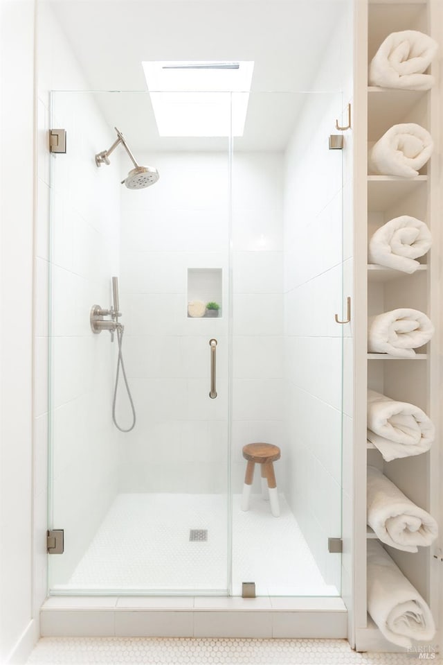 full bathroom with a stall shower
