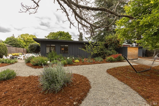 view of yard with a patio area and fence
