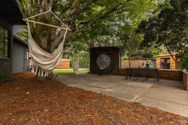 view of patio / terrace featuring outdoor dining area