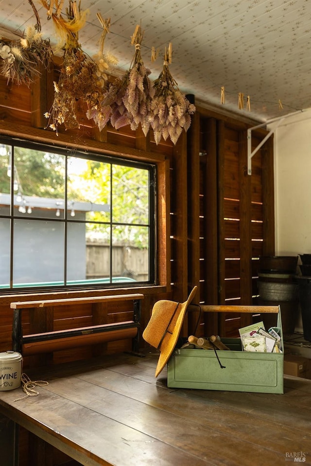 interior space with hardwood / wood-style flooring