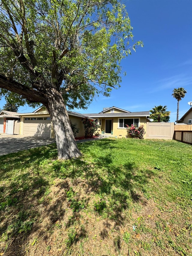 4647 Barbee Way, Sacramento, CA 95823 - rear view of property with a garage and stucco siding