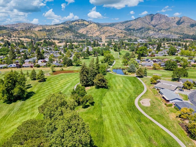 4 Valley Green St, Santa Rosa, CA 95409 - aerial view with a residential view, golf course view, and a water and mountain view