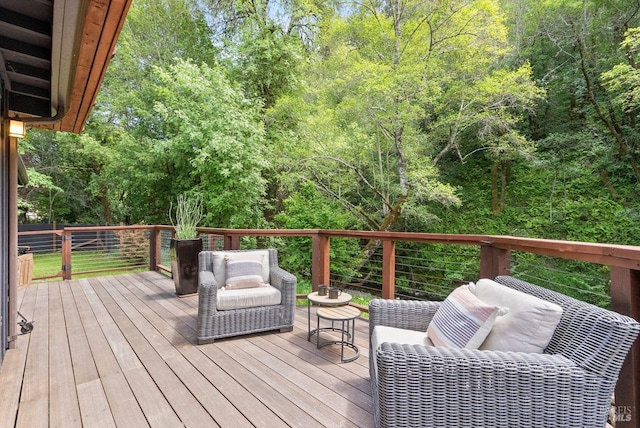 269 Castro St, Lagunitas, CA 94938 - deck featuring a view of trees