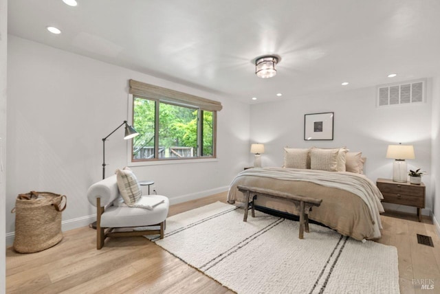 269 Castro St, Lagunitas, CA 94938 - bedroom featuring light wood-style floors, baseboards, recessed lighting, and visible vents