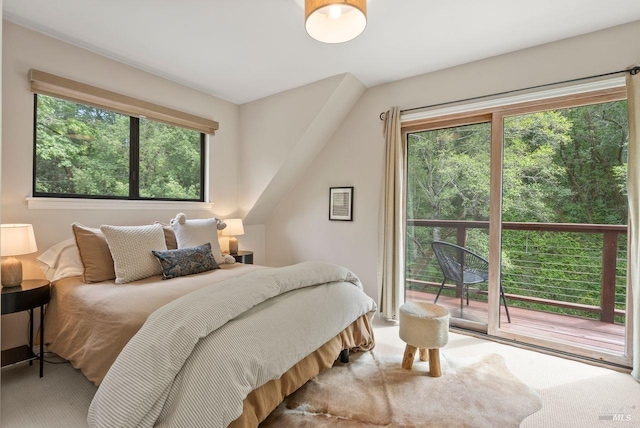 269 Castro St, Lagunitas, CA 94938 - carpeted bedroom featuring multiple windows and access to exterior