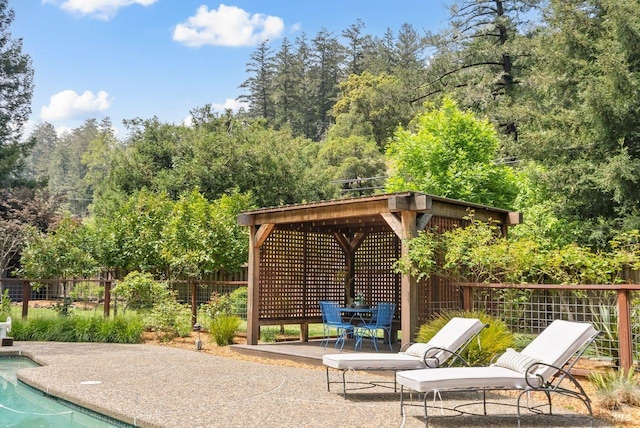 269 Castro St, Lagunitas, CA 94938 - exterior space with fence, a patio area, and a pool