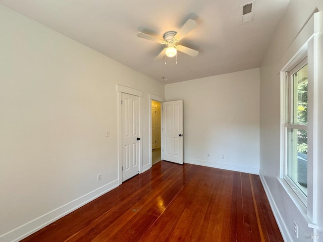 2984 First St, Napa, CA 94558 - spare room featuring wood-type flooring, baseboards, plenty of natural light, and ceiling fan