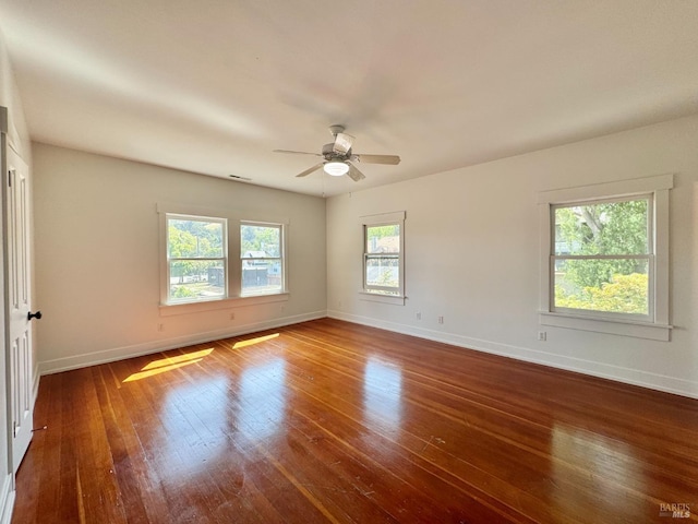 2984 First St, Napa, CA 94558 - spare room featuring hardwood / wood-style flooring, a ceiling fan, and baseboards