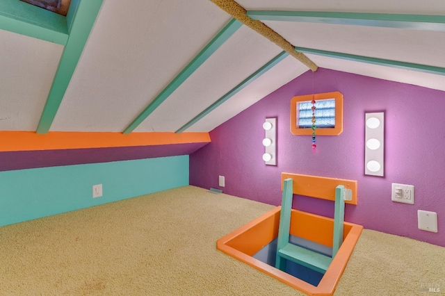 1034 Caldwell Ave, Vallejo, CA 94591 - additional living space with vaulted ceiling with beams and carpet flooring