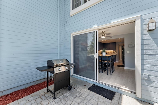 view of patio featuring area for grilling