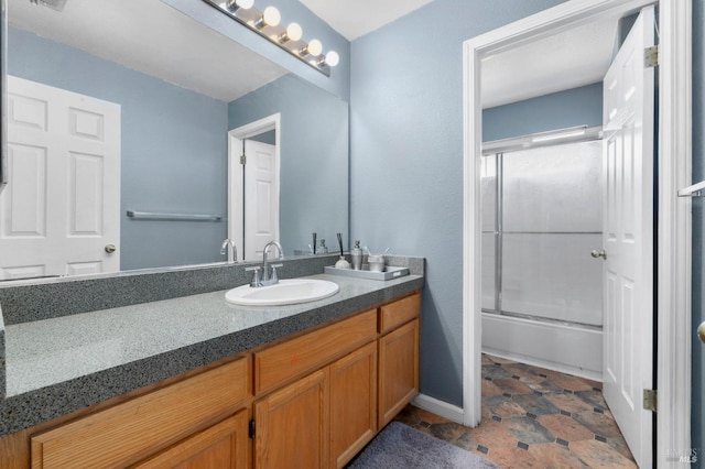 1216 Hermitage Way, Rohnert Park, CA 94928 - full bath with shower / bath combination with glass door, baseboards, and vanity
