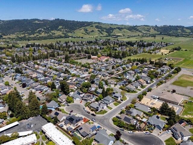 1216 Hermitage Way, Rohnert Park, CA 94928 - bird's eye view with a residential view and a mountain view