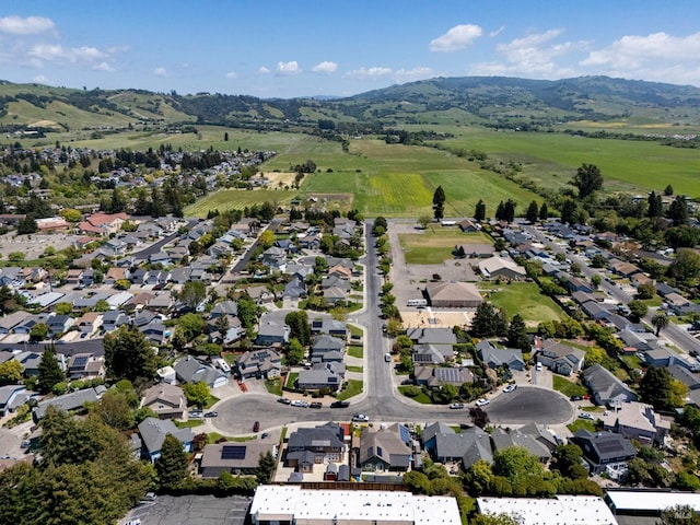 1216 Hermitage Way, Rohnert Park, CA 94928 - aerial view with a residential view and a mountain view