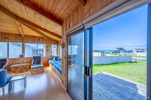 360 Grey Whale, The Sea Ranch, CA 95497 - sunroom with beamed ceiling