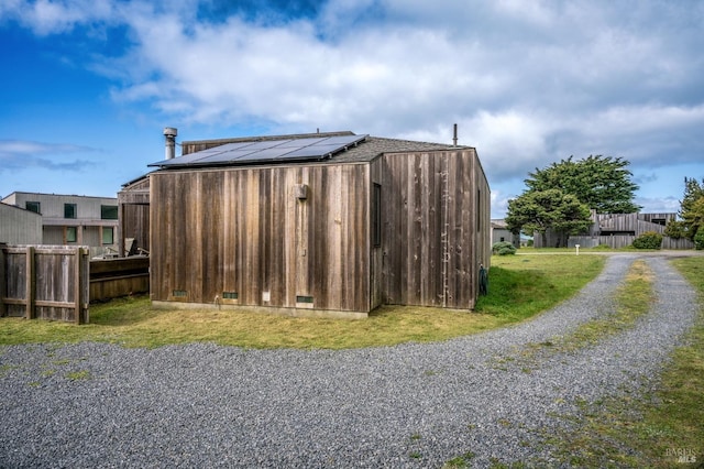 360 Grey Whale, The Sea Ranch, CA 95497 - view of shed featuring fence and solar panels
