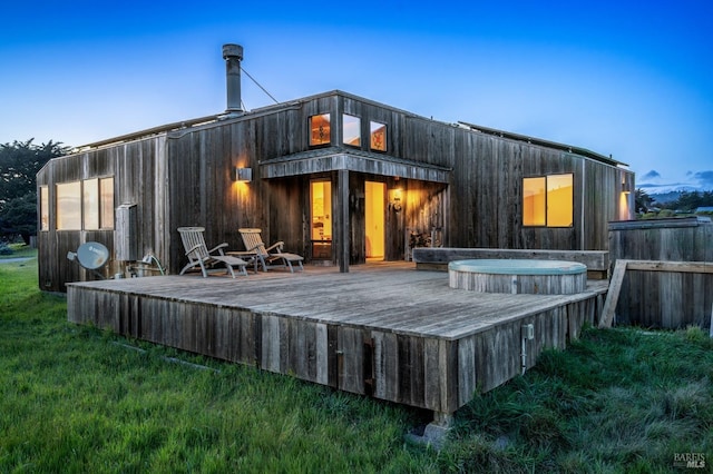 360 Grey Whale, The Sea Ranch, CA 95497 - rear view of property featuring a lawn and a deck