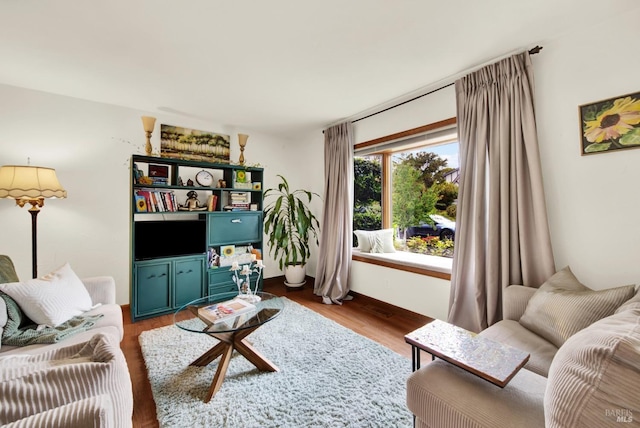 living room featuring wood finished floors