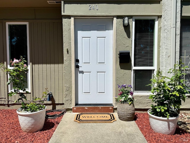 view of doorway to property
