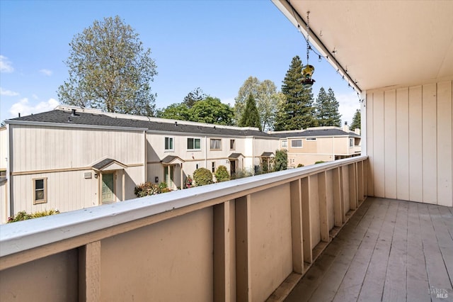 balcony featuring a residential view