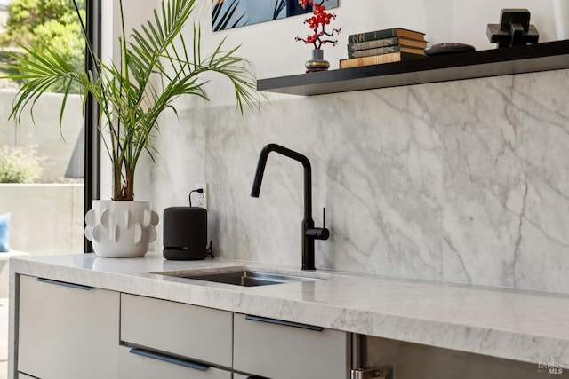 interior space with a sink