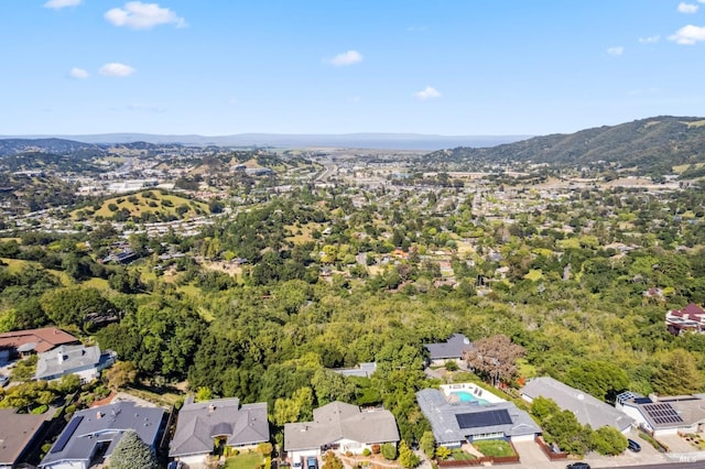 bird's eye view featuring a mountain view