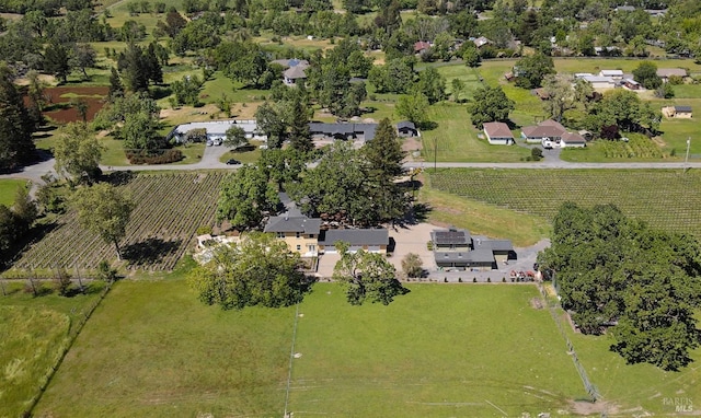 aerial view featuring a rural view