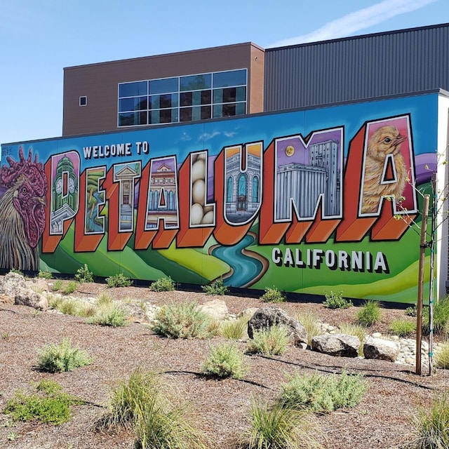 view of community sign