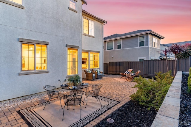 view of patio with fence