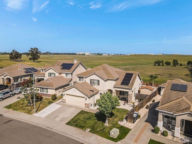aerial view featuring a residential view
