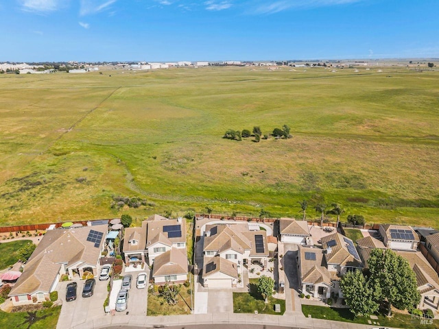 aerial view with a residential view