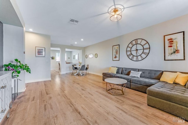 218 Johnson St, Windsor, CA 95492 - living area with light wood-style floors, recessed lighting, and baseboards