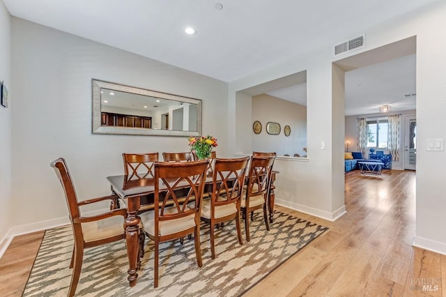 218 Johnson St, Windsor, CA 95492 - dining room with hardwood / wood-style floors, baseboards, and recessed lighting