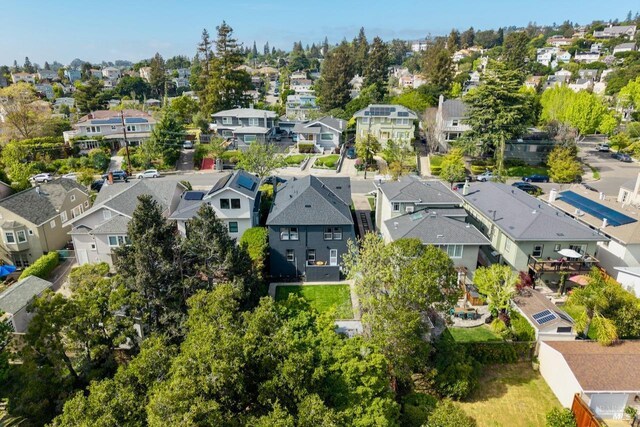 aerial view with a residential view