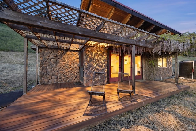 view of wooden deck