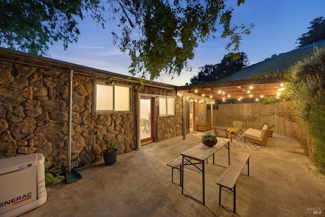 view of patio featuring outdoor lounge area